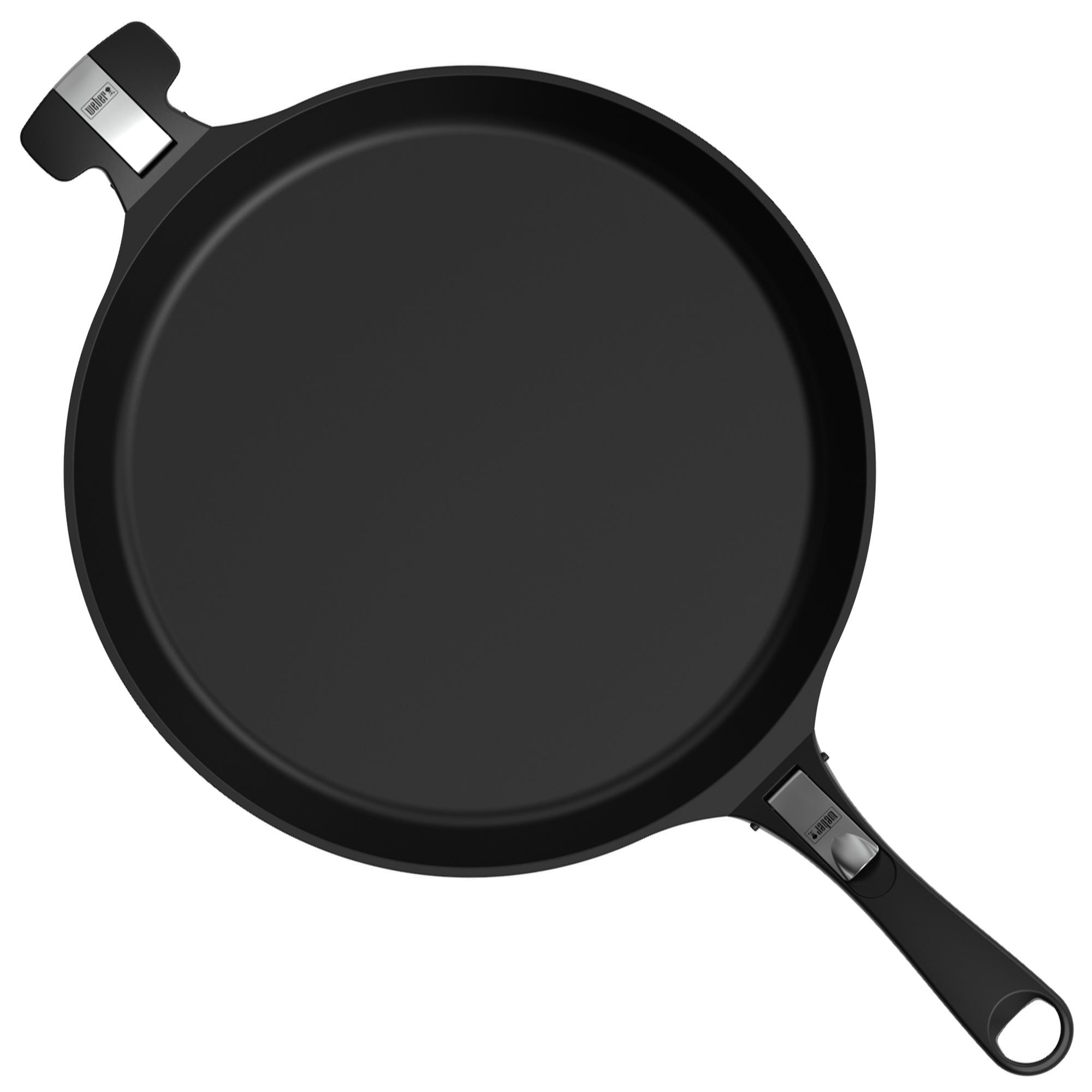 Weber Large Fry Pan |  Titanium Frying Pan Scratch Resistant | Suits Gas Barbecue | Detachable Handles