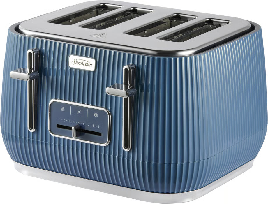 Sunbeam 4 Slice Toaster, Electric 9 Browning Settings, Elegant Kitchen Appliance - Removable Crumb Tray