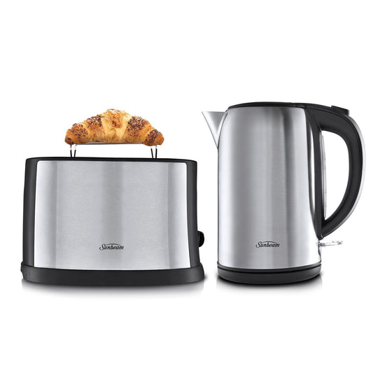 Sunbeam 2 Slice Toaster | Bread Toasting Browning Machine | 1.7L Kettle Hot Water Jug