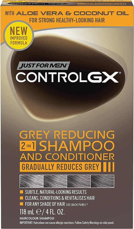 Just for Men Control GX Grey Reducing 2 in 1 Shampoo & Conditioner 118ml