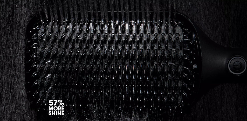 GHD Heated Hair Brush, Hot Brush Styler for Long Thick Curly Hair, Smoothing Paddle Brush
