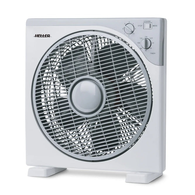 30cm Box Fan Air Cooler | Electric Bedroom Lounge Room Metal Fan Safety Guard