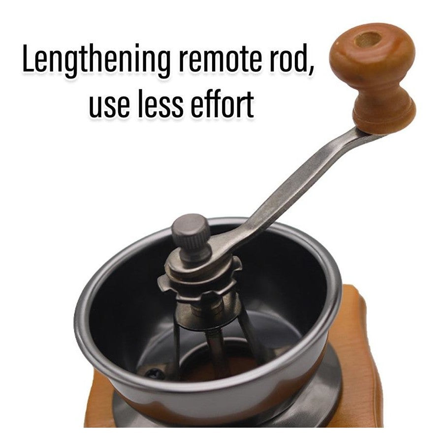 Vintage Manual Coffee Bean Grinder | Classic Hand Coffee Machine | Retro Grinding Rustic Charm | Fresh Beans