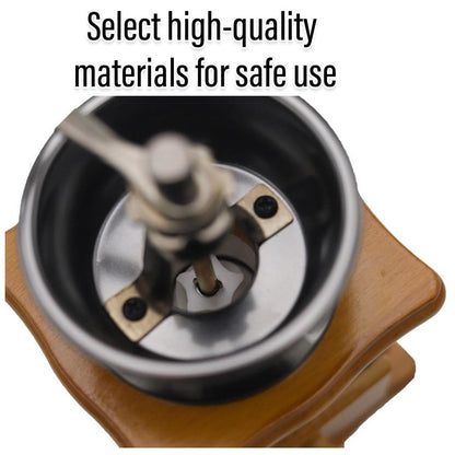 Vintage Manual Coffee Bean Grinder | Classic Hand Coffee Machine | Retro Grinding Rustic Charm | Fresh Beans