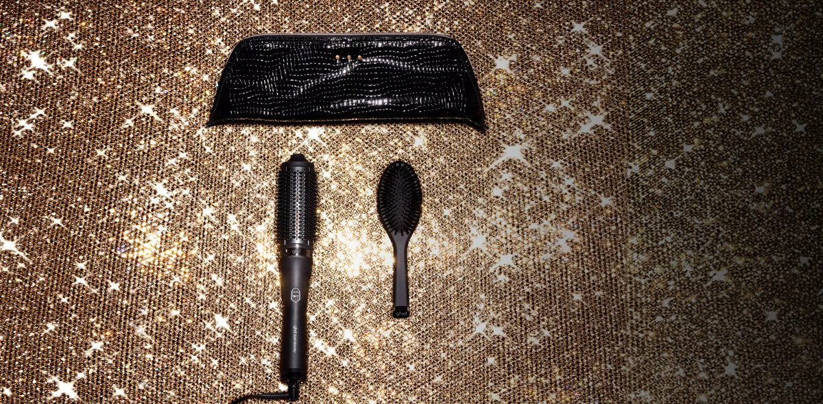 GHD Hair Drying Brush and Styler - Womens Electric Blowdry Brush Styling Tool 2-in-1 Drying Brush - NO HEAT DAMAGE - Barrel Hair Brush