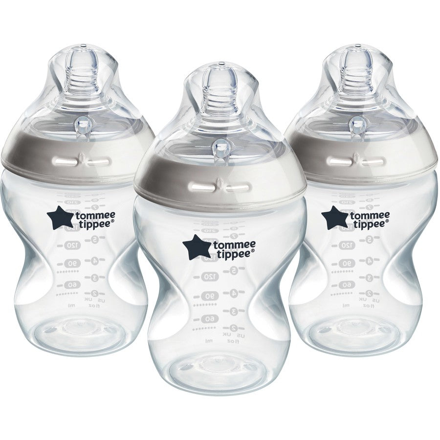3Pack Tommee Tippee 0+ Month Baby Newborn Bottles Easy Switch Breast to Bottle Natural Start - Natural Latch Anti-Colic, BPA FREE, Leak Proof