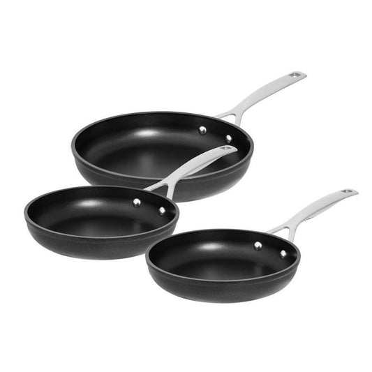 Pyrolux 3 Pack Frying Pan Set | 20cm 24cm 28cm Heavy Duty Forged Aluminium Cookware Frypan