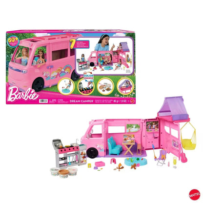 Barbie Camper Dreamcamper Toy Playset With Pool | Girls Kids Pretend Camping Playset