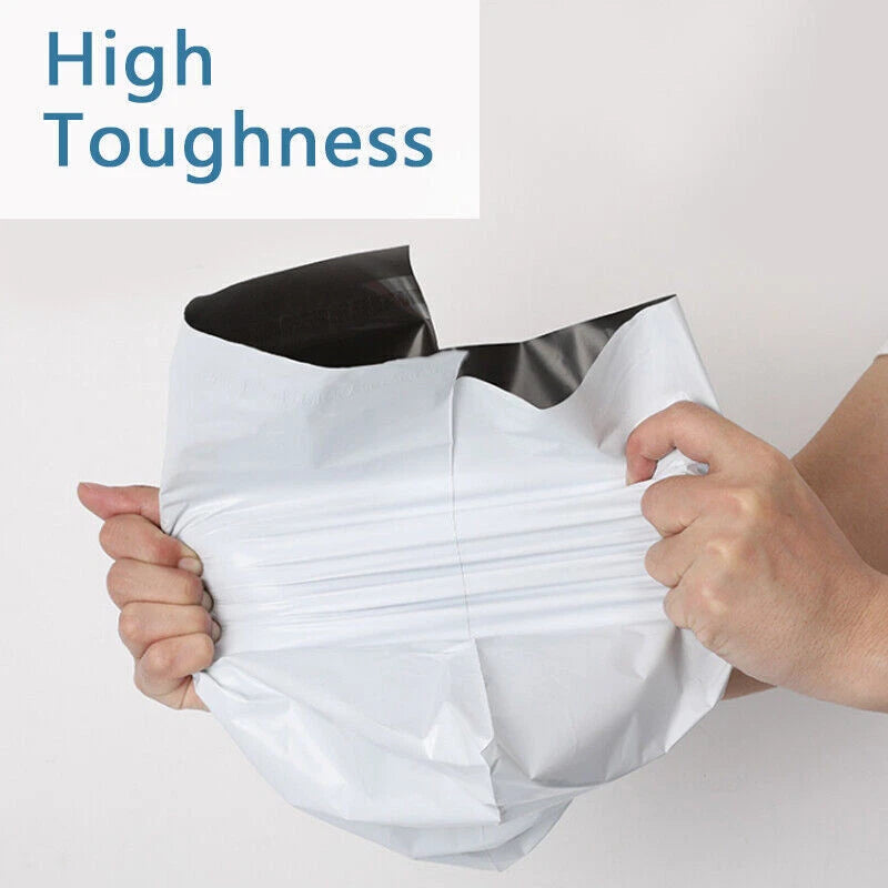 100x Mailing Bags Poly Postage Satchels | Waterproof Plain Discreet Self-Sealing Plastic Shipping Bags
