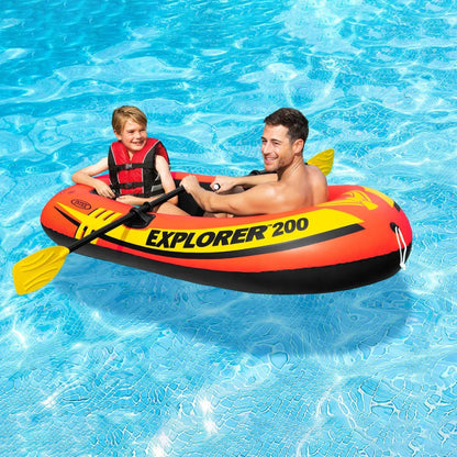 Intex 2-Person Explorer 200 Inflatable Boat witt Oars