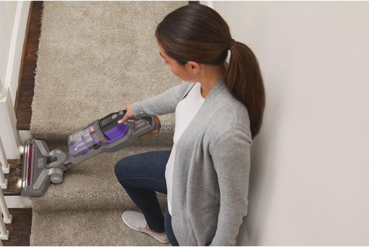 Black & Decker Cordless Pet Stick Vacuum | Handheld Vac Home Car Pet Hair Cleaner Carpet Floor