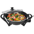Electric Pan 4.5L Non-Stick Wok Cooking Skillet | Benchtop Frying Frypan Kitchen Supplies