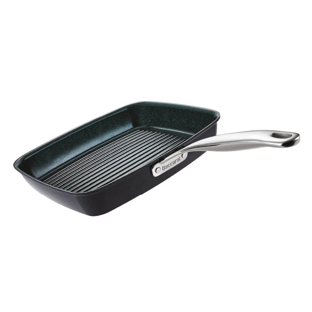 Baccarat 27cm Griddle Grill Premium Pan | Stovetop Kitchen Cooking Meat Vegetable Searing | Ceramic Induction OK