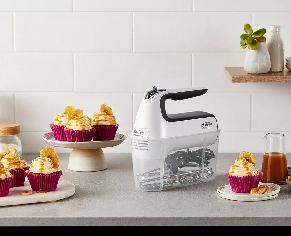 Sunbeam Electric Hand Mixer Whisk Food Blender 6 Speed - Egg Cake Beater Whisking Machine Tool