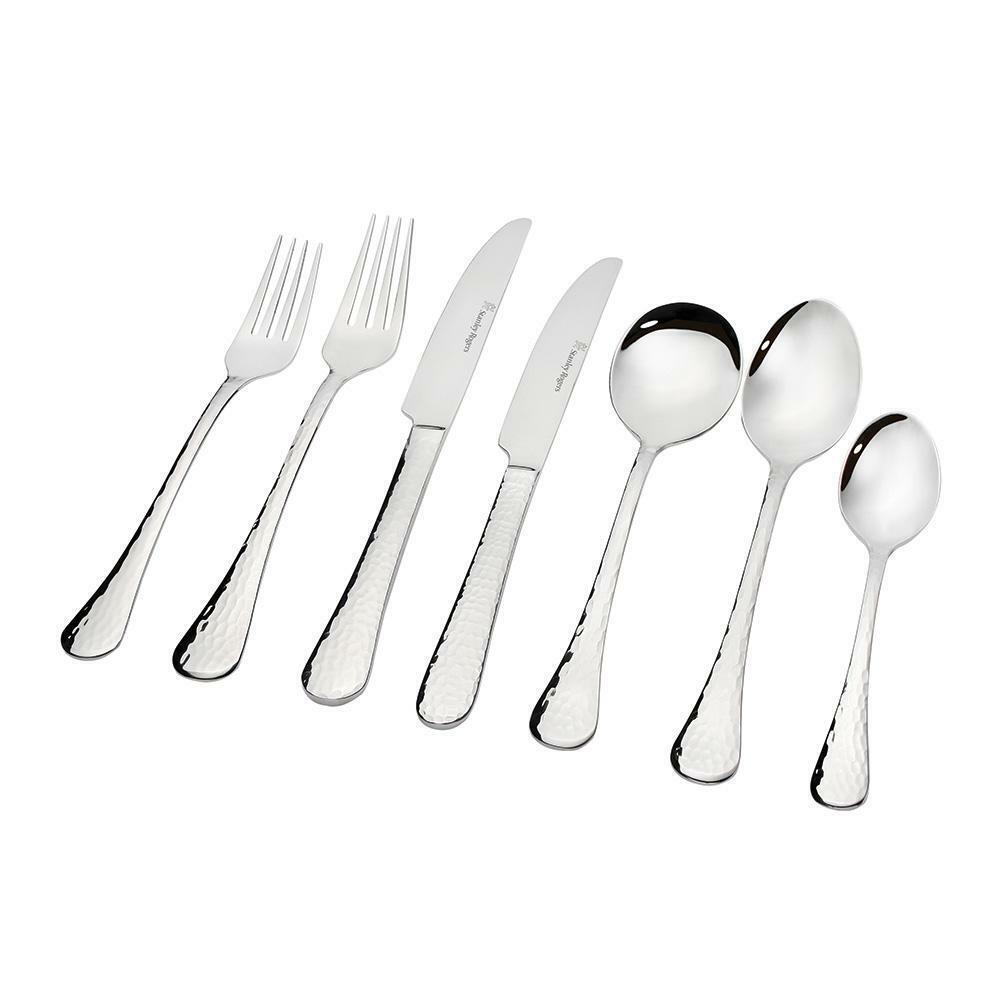 Stanley Rogers 56 Piece Cutlery Set | Stainless Steel Polished 8 Person Set | Forks, Knives, Spoons