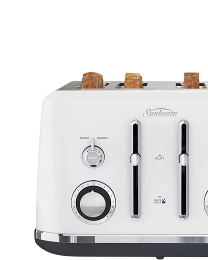 Sunbeam 4 Slice Toaster | Bread Toast Maker Kitchen Toasting Machine | 1950W Electric Toasting Portable Kitchen Benchtop