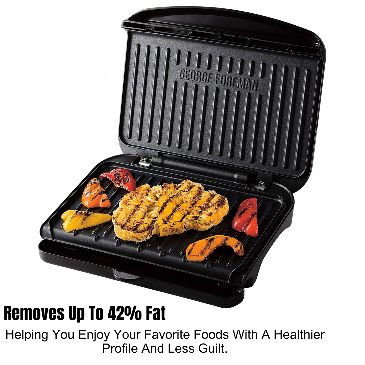 George Foreman Electric Contact Grill | Kitchen Benchtop Sandwich Panini Press Maker | Home Office Cafe Toaster Toastie Appliance
