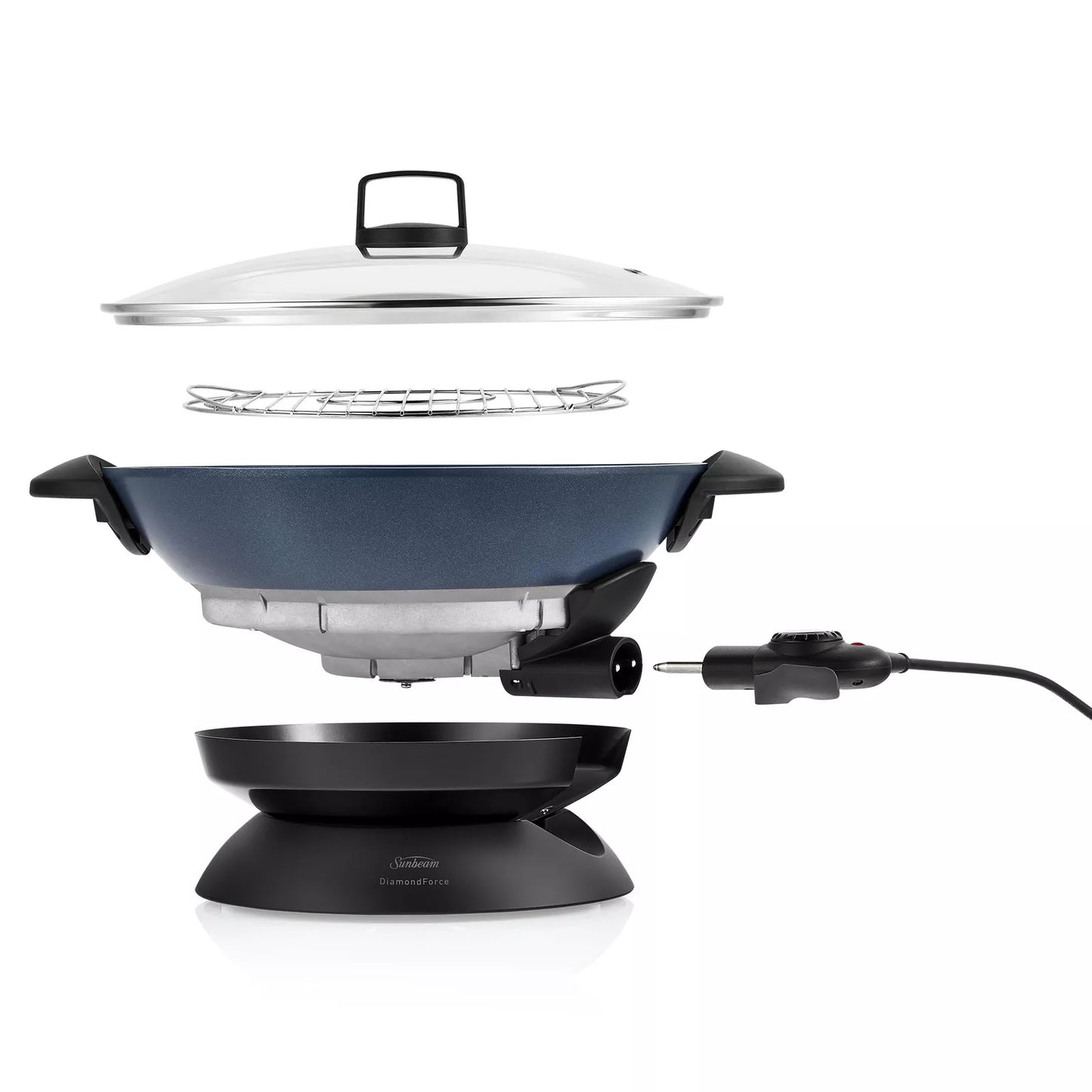 Sunbeam Electric Wok 7.5L | Non-Stick Family Frying Pan Stir-Fry Cooking | Portable Cooking | Kitchen Appliance