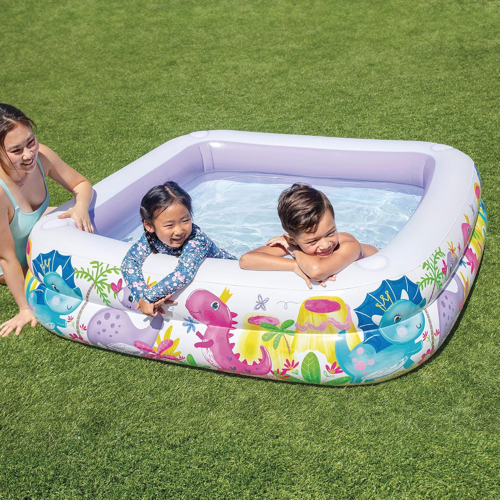 Intex Shaded Swimming Pool, Inflatable Kids Toy Above Ground Splash Play Pool with Sun Shade Canopy (Purple)