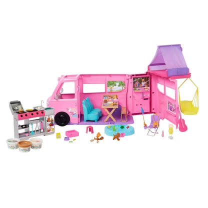 Barbie Camper Dreamcamper Toy Playset With Pool | Girls Kids Pretend Camping Playset
