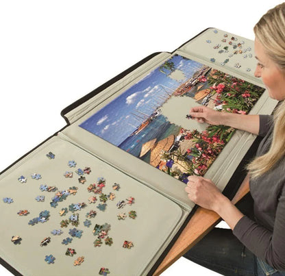 Portable Jigsaw Puzzle Carrier Board | 1000 Piece Mat Jig Saw Accessory Safe Carry Case Holder