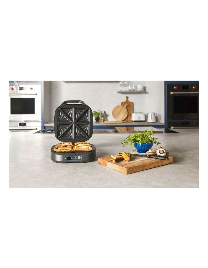 Breville Toastie Sandwich Maker | 4 Slice Jaffle Press Sandwich Machine | Electric Benchtop Cooker