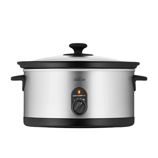 Sunbeam 5.5L Slow Cooker | Non-Stick Ceramic Crock Pot Meat Stew Curry Cooker