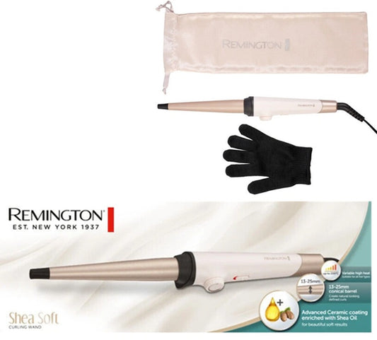 Remington Curling Wand Ceramic Curler | 13-25mm Conical Barrel Hair Styler Wand