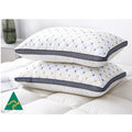 2x Premium Microfibre Hotel Pillow Standard Rectangle Quilted Comfortable Hypoallergenic Cotton Cover