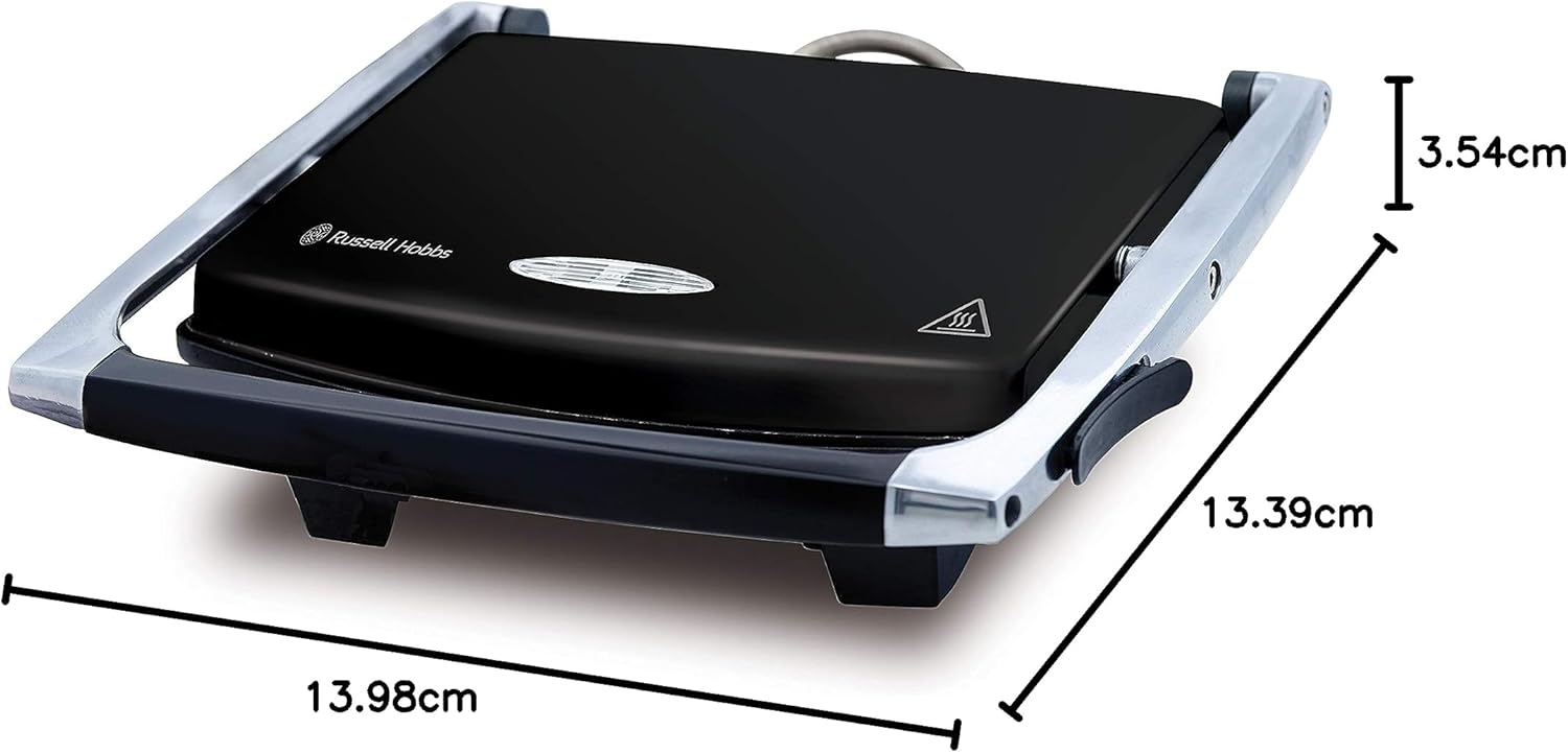 Russell Hobbs 4 Slice Cafe Jaffle Press | Stainless Steel Sandwich Maker Grill Toasted Toaster