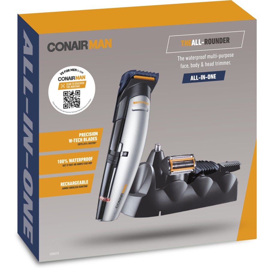 Men's All In One Hair Clipper | Cordless Rechargeable Beard Trimmer Facial Shaver | Men's Shaving Kit