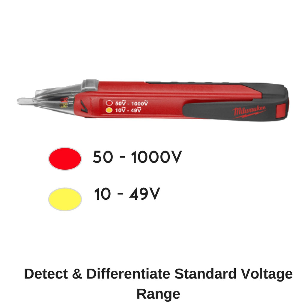 Milwaukee Dual Range Voltage Detector Tester | Portable Handheld Power Current Pen