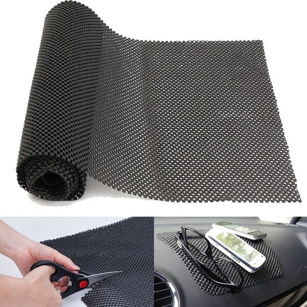 3x Rolls Anti-Slip Kitchen Draw Organiser Mats, Reuseable Anti-Slip Rug Cupboard Underlay Liner Shelving Liner