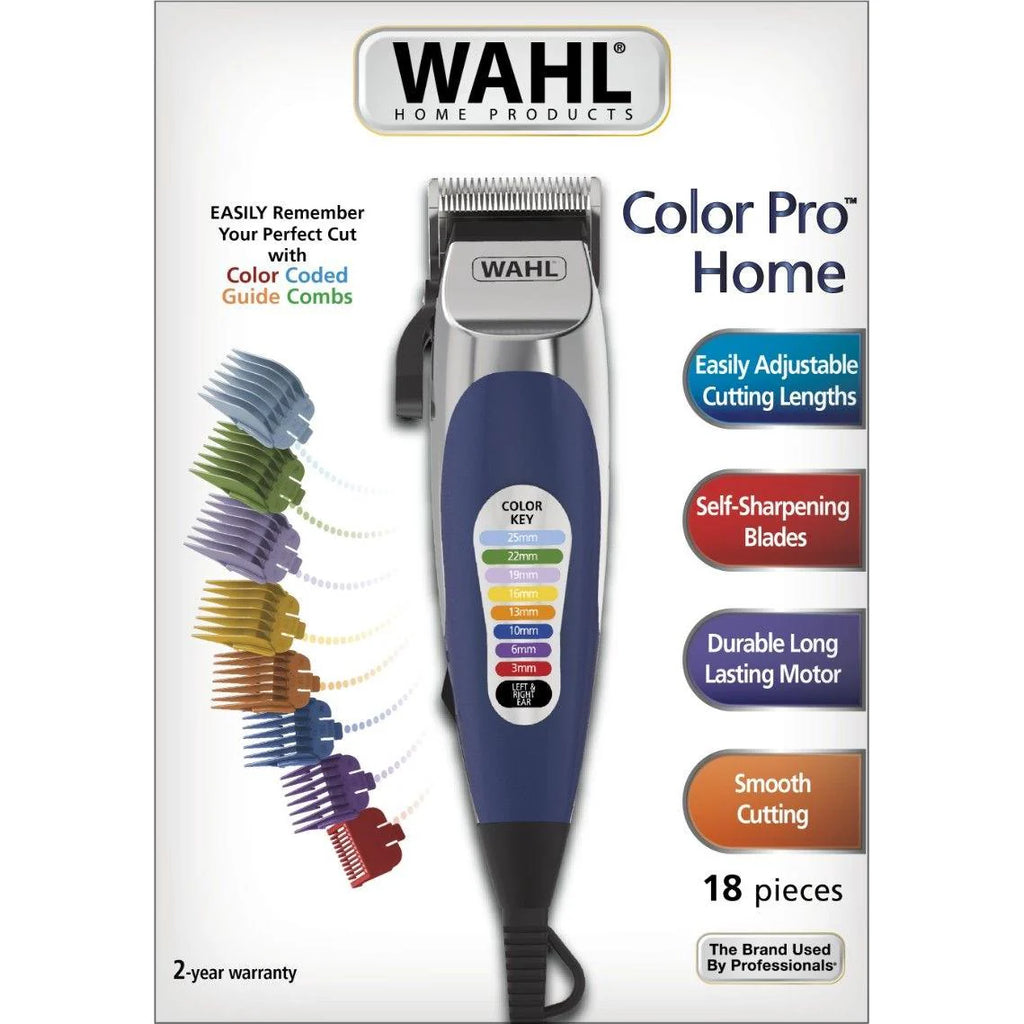 WAHL Home Barber Haircutting Set | Corded Electric Hair Clipper Trimmer | Head Shaver Hair Cutting Set