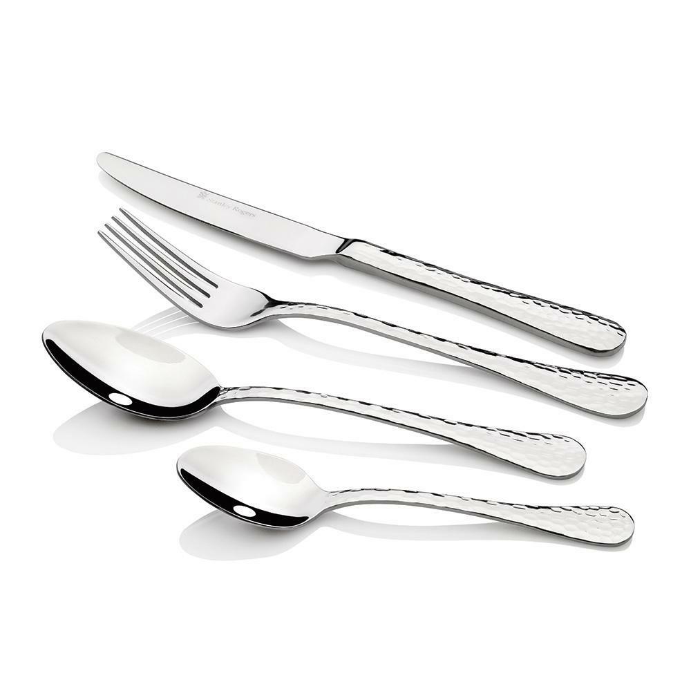 Stanley Rogers 56 Piece Cutlery Set | Stainless Steel Polished 8 Person Set | Forks, Knives, Spoons