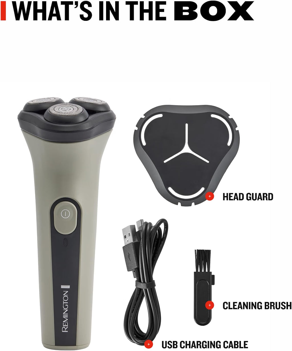 Remington Cordless Rotary Shaver, Wet & Dry Men’s Razor Shaving Shaver with Pop-Up Trimmer