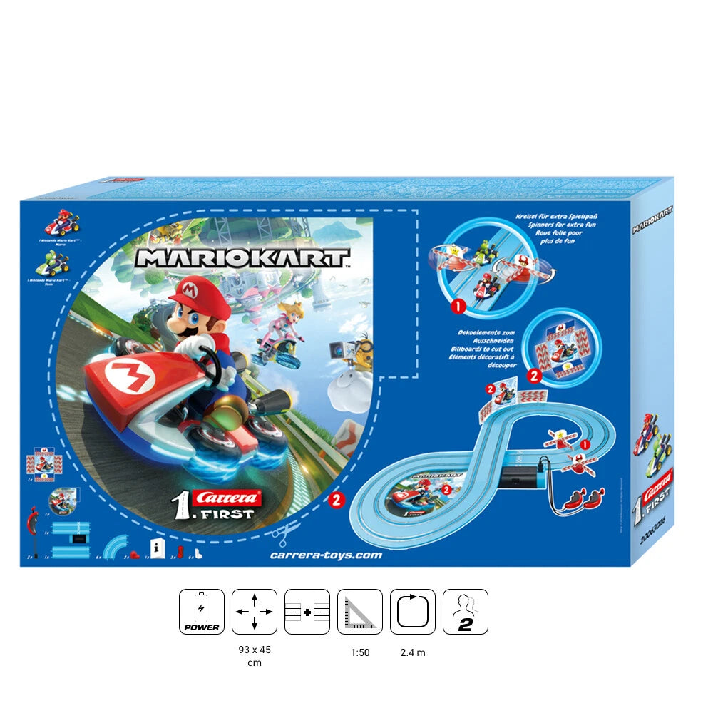 Yoshi-Mario Kart Racing Track Slot Cars, 2.4m Race Track Set, Preschool Childrens Remote Contrl Race-Track