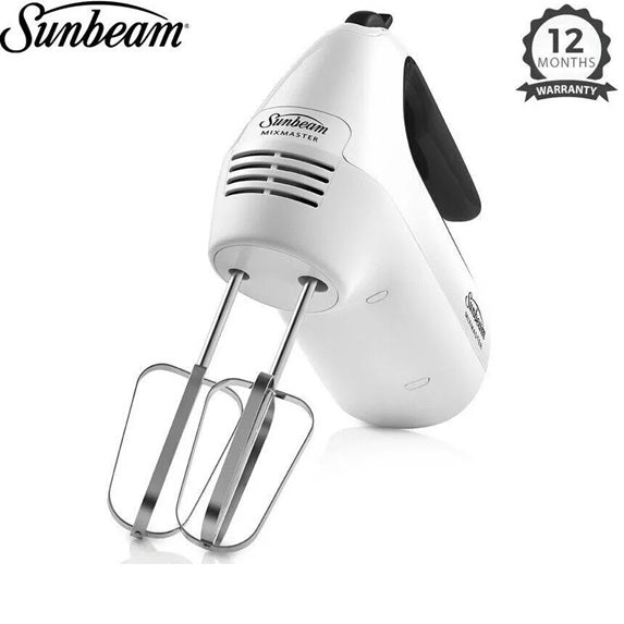 Sunbeam Electric Hand Mixer Whisk Food Blender 6 Speed - Egg Cake Beater Whisking Machine Tool