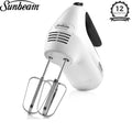 Sunbeam Electric Hand Mixer Whisk Food Blender 6 Speed - Egg Cake Beater Whisking Machine Tool
