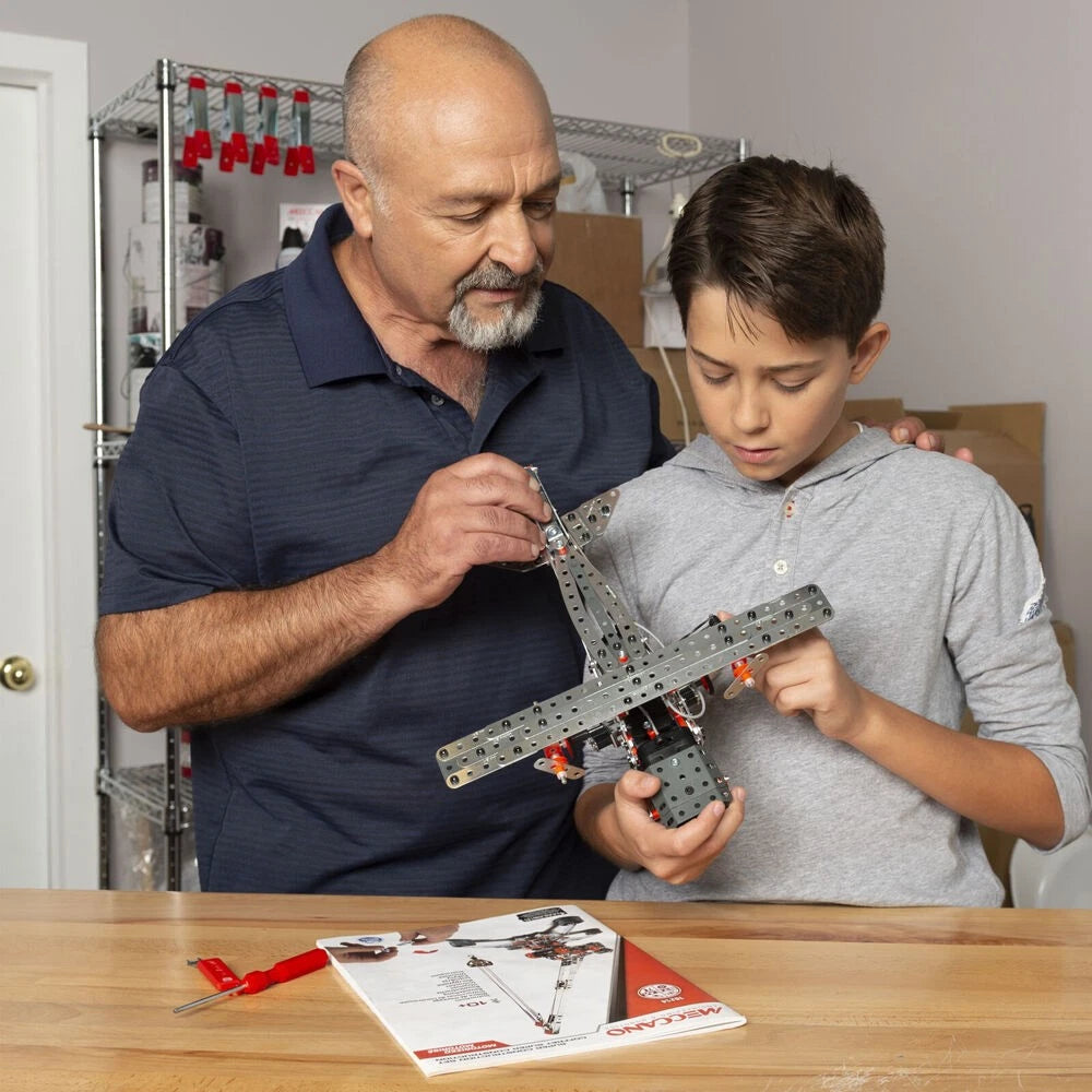 638pc Kids Constuction Model Set, Builds up to 25 Models (Helicopter, Crane, Vehicle, etc), Comes with Hard Carry Case