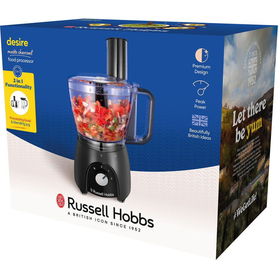 Russell Hobbs Food Processor | Fruit Vegetable Slicer Slicing Machine w/ Blender | Smoothie Maker