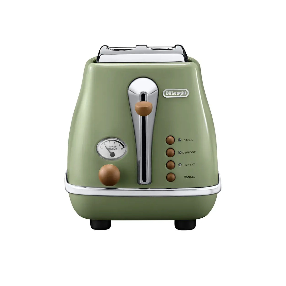 DeLonghi Vintage Breakfast Set | 1.7L Kettle Hot Water Jug Heater | 2 Slice Bread Toaster Toasting Machine