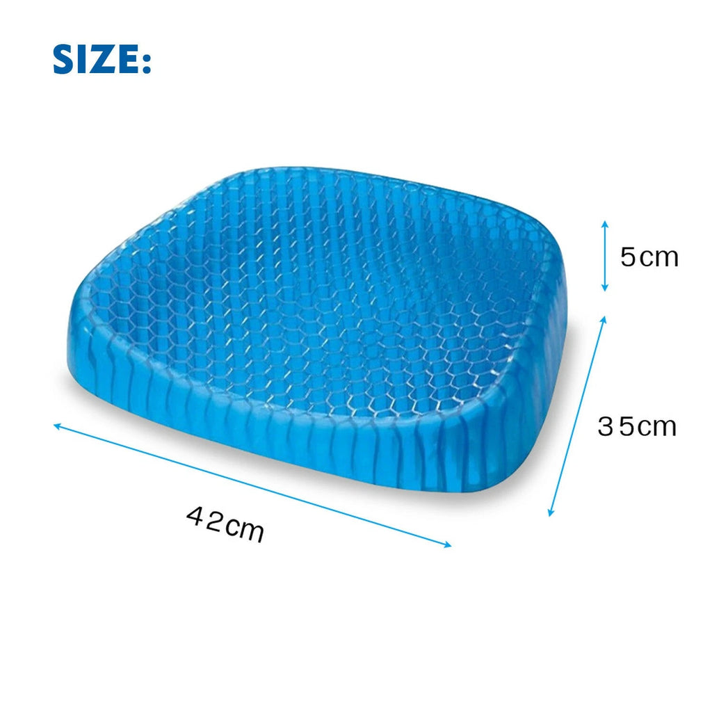 Car Home Office Seat Cushion Flexible Gel Honeycomb Support Back Spine Protector Back Relief Pad
