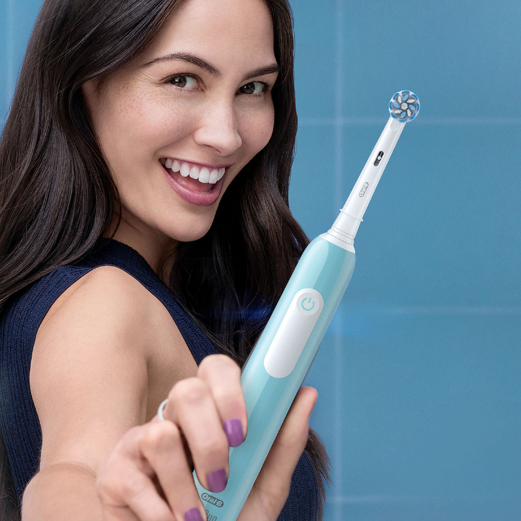 Oral B Pro Electric Toothbrush, Extra Sensitive Cleaning Brush Head, Vibrating Gum Pressure, 2min Timer, Round Brush Head