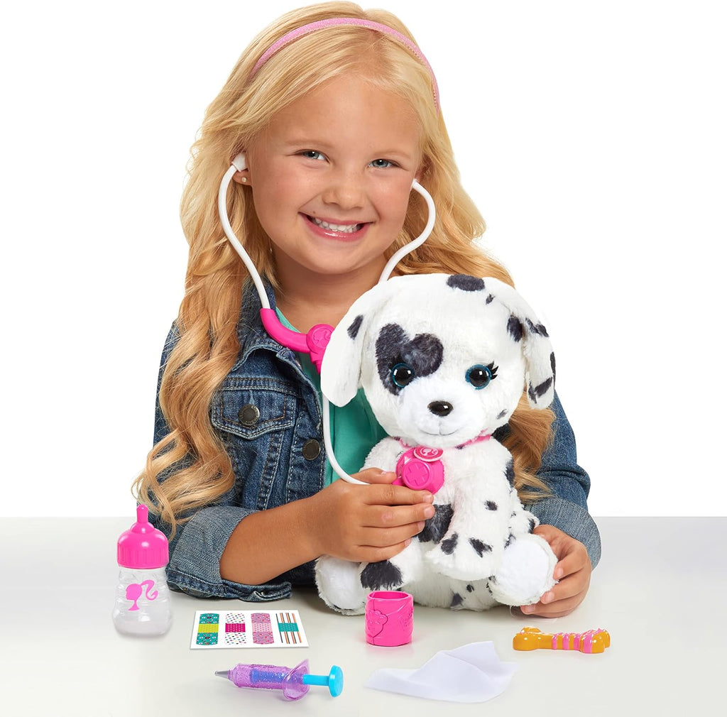 Barbie Pretend Vet Dog Carer Doctor Bag with Plush Mini Puppy Dog with Pet Sounds