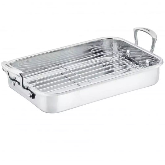 Scanpan Roasting Pan with Rack | Ovenproof Stainless Steel Dishwasher OK 42x26cm