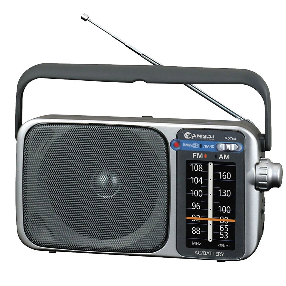 Portable AM/FM Radio | Pocket Speaker Music Radio 3.5mm Headphone Jack | Fishing Sports Radio