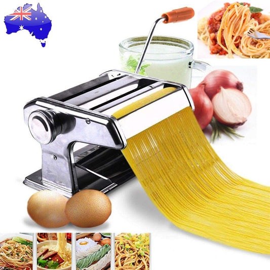 Pasta Maker Heavy Duty | Stainless Steel Noodle Fresh Pasta Dough Roller | Spaghetti Machine Cutter