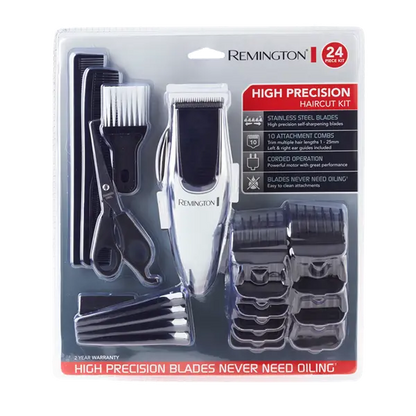 Remington Men's 23 Piece Haircutting Set | Corded Electric Precision Hair Clipper Trimmer
