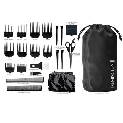 Remington Men's 23 Piece Haircutting Set | Corded Electric Precision Hair Clipper Trimmer